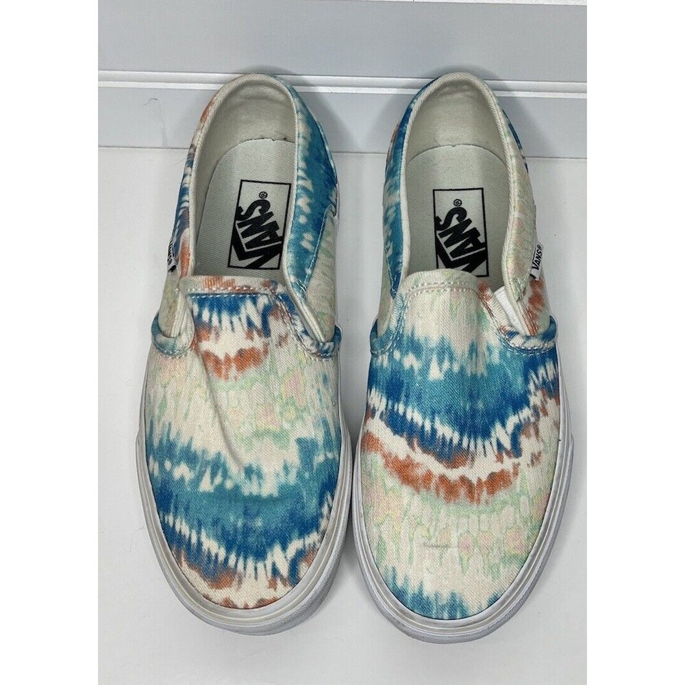 Vans Women’s Asher Deluxe Pastel Tie Dye Skate Slip On Sneakers Shoes Size 6  M